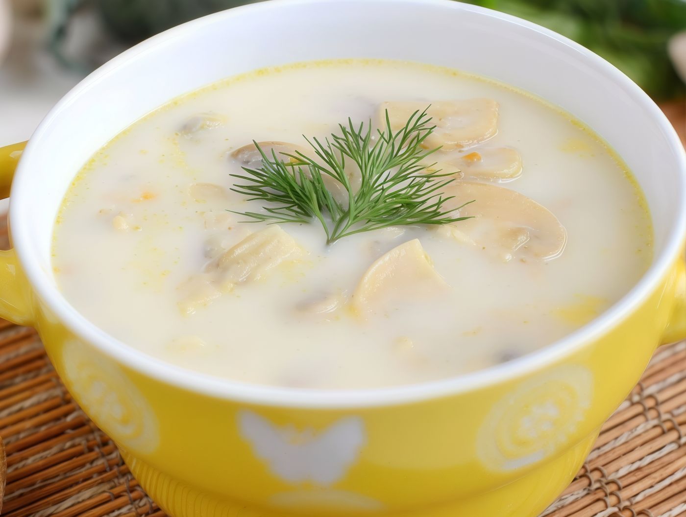 Mushroom Soup With Cream And Chicken