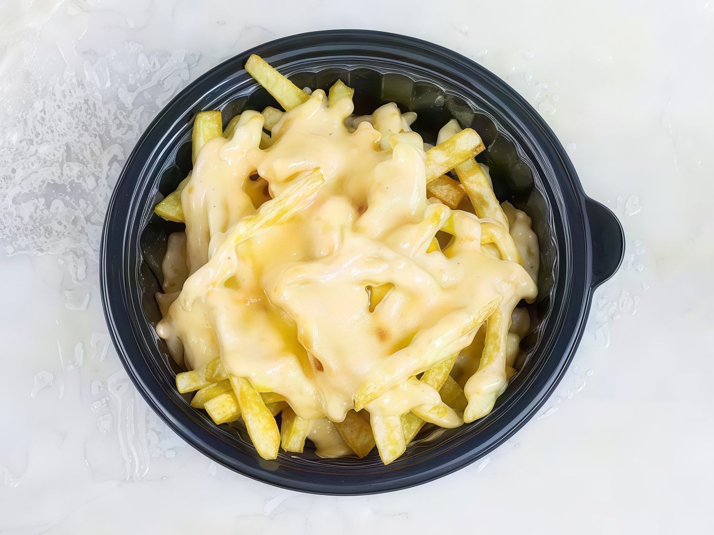 French fries Cheese packet