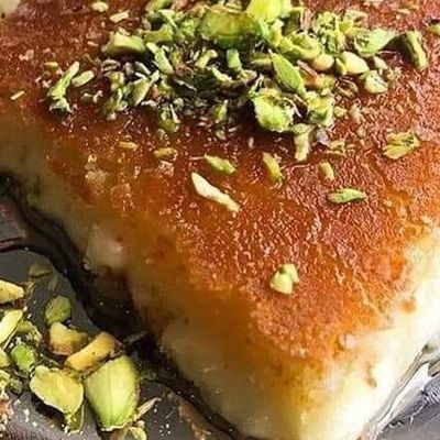 Kunafa between the fires, soft with cream