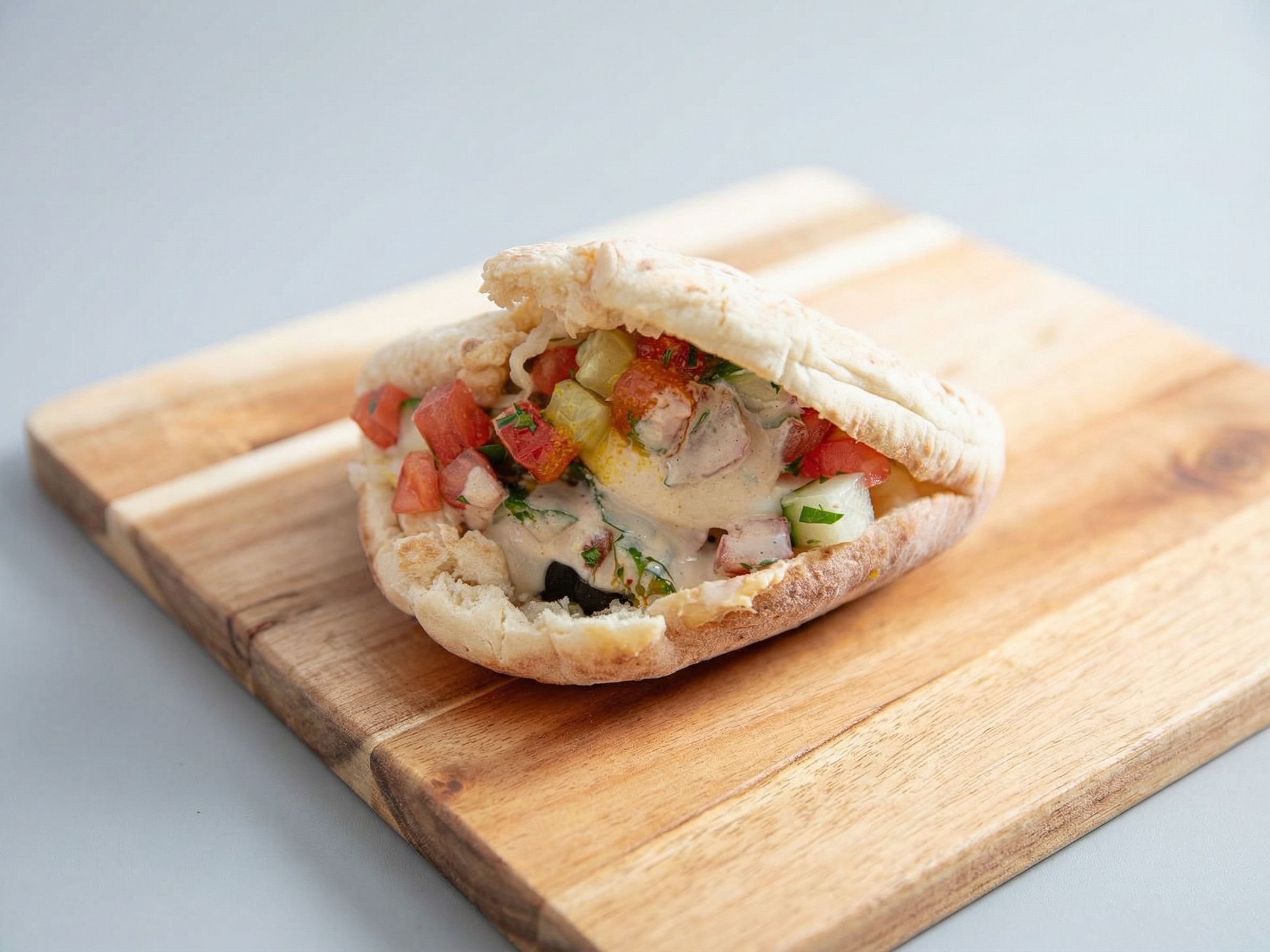 potato on Baba Ghannoug sandwich