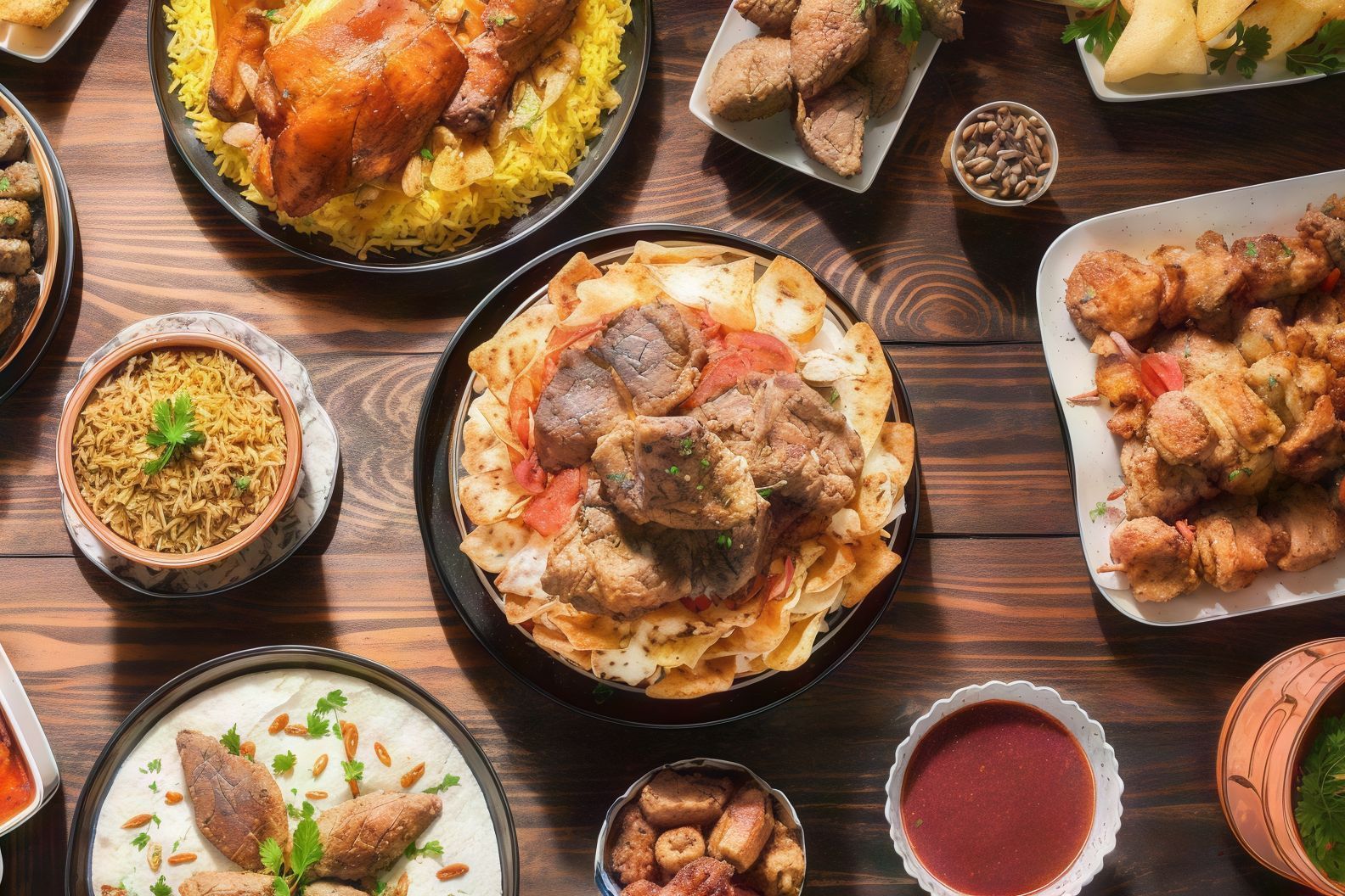 Grilled Lamb Fatteh Tray