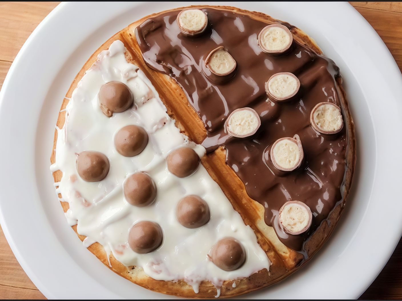 Black and White Waffle