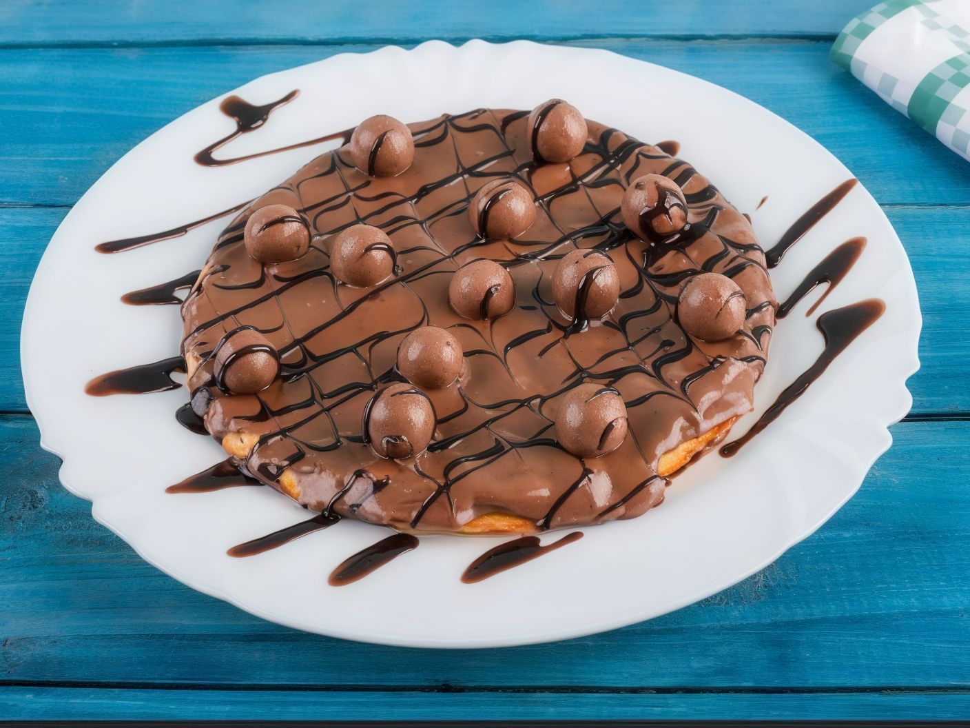 Waffle With Nutella And Maltesers
