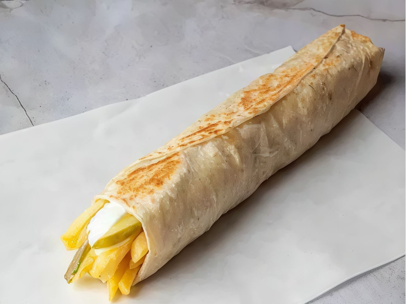 Saj potatoes with mixed cheese
