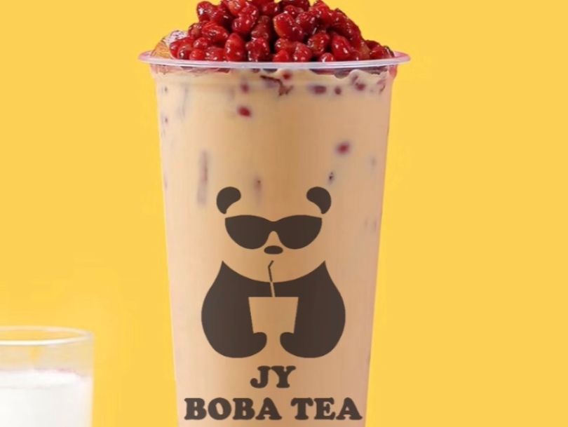 Red bean milk tea