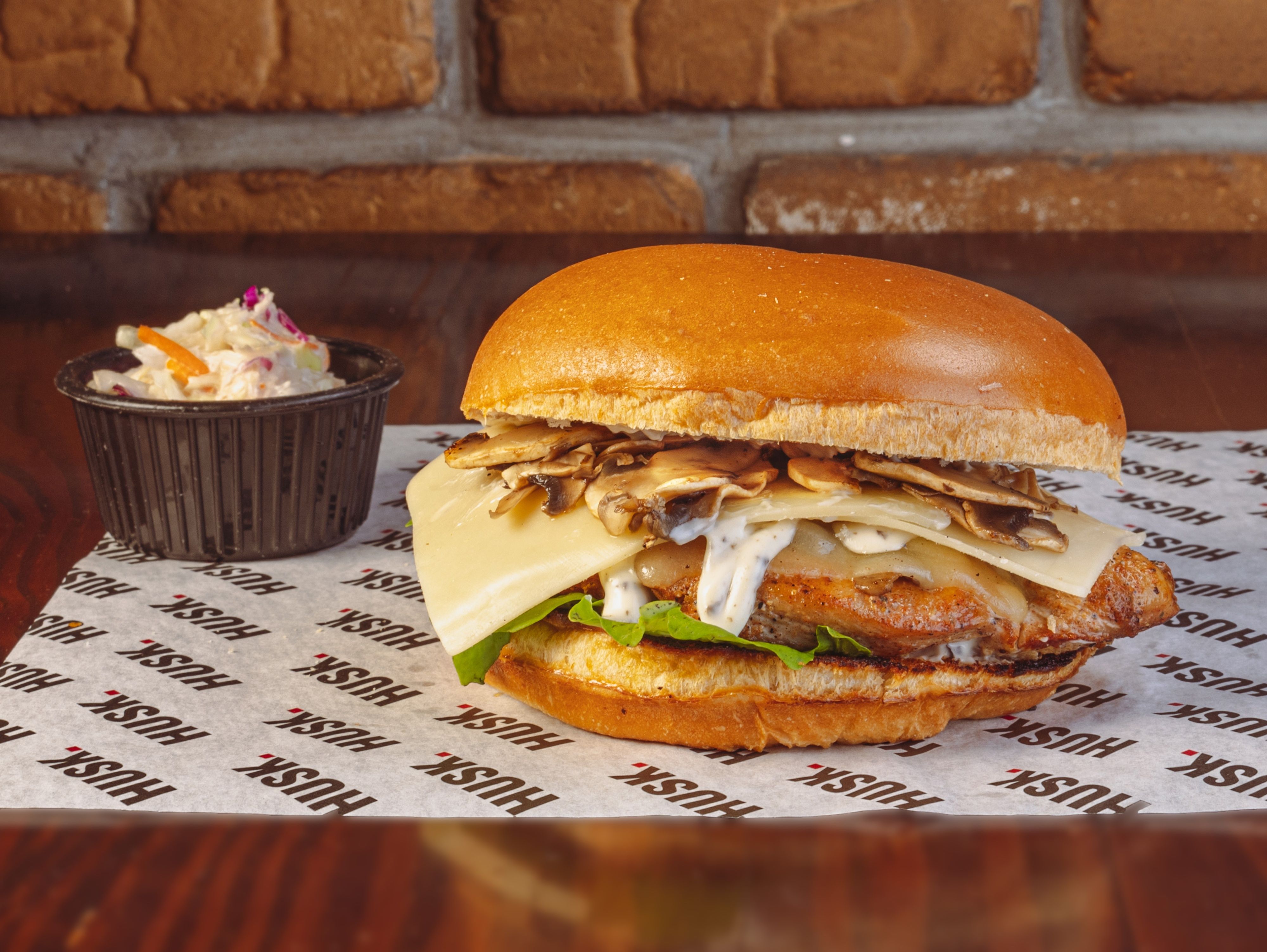 Truffle Mushroom Chicken Burger