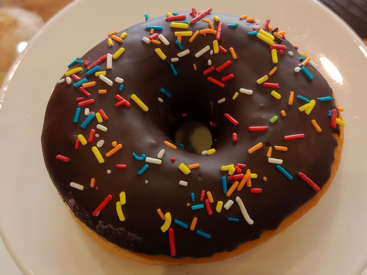 mini chocolate sprinkels donut