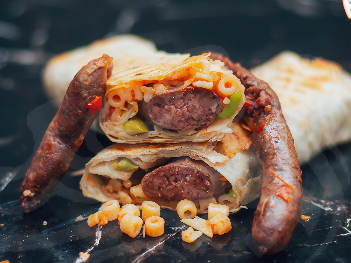 Pasta Sausage Syrian Sandwich