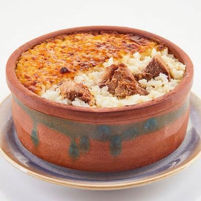 Oven Baked Rice casserole with baladi beef