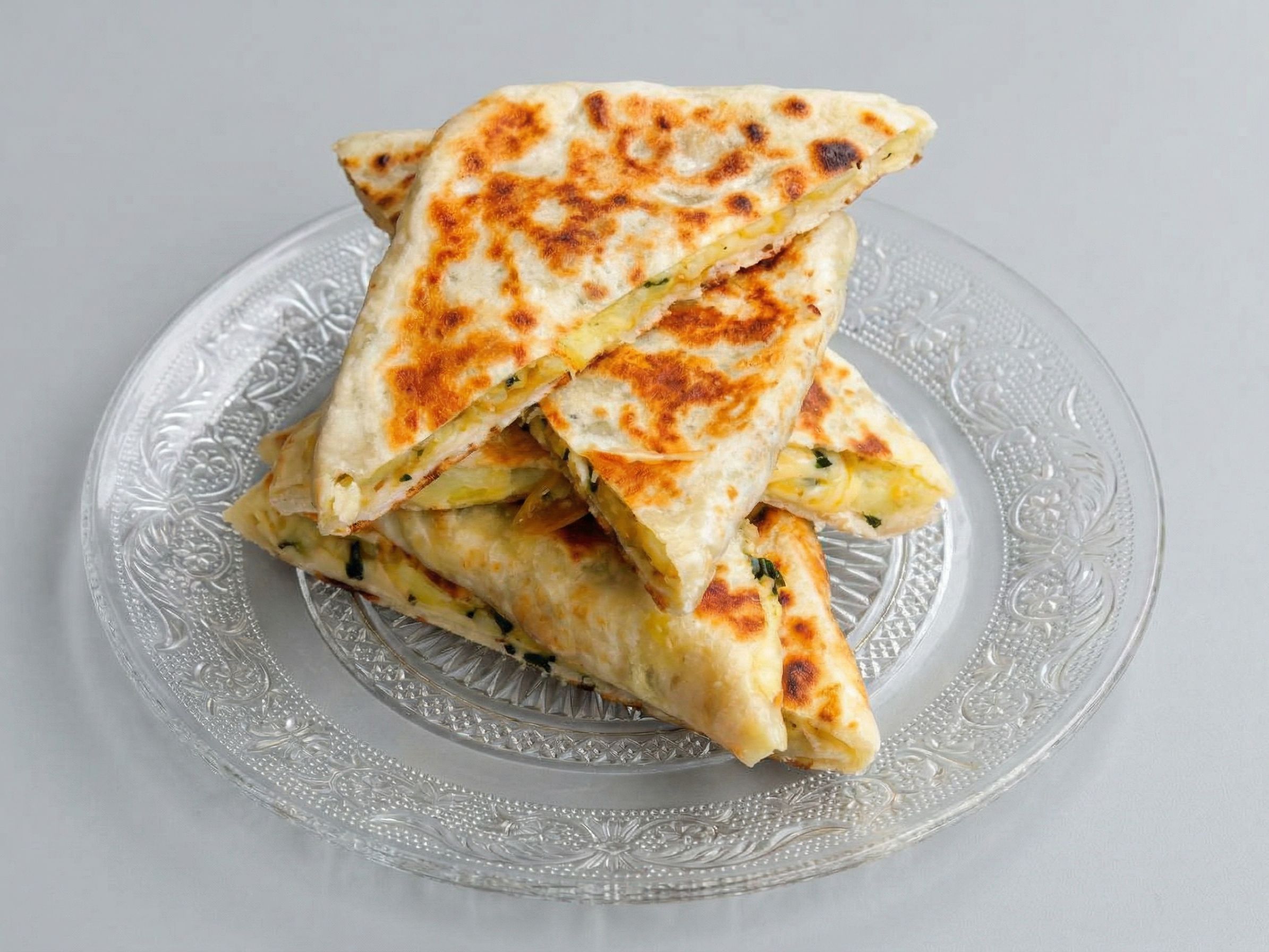 Gozleme potatoes and cheddar