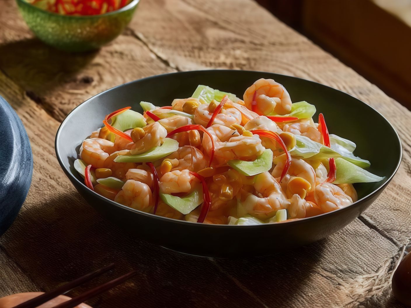 Shrimp Salad With Sweetcorn