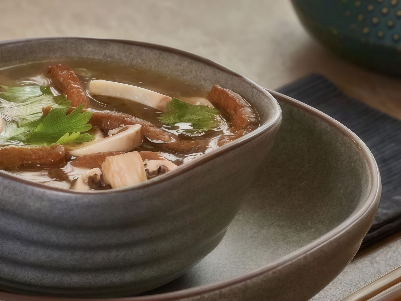 Neuro Beef Soup with Mushrooms