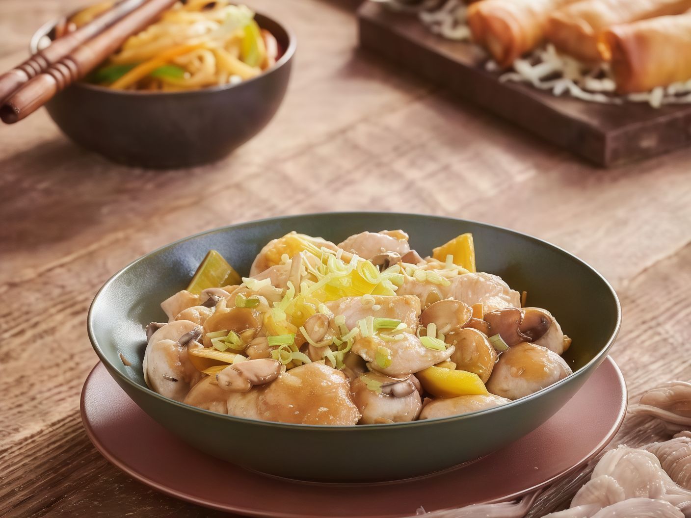 Chicken with Mushrooms & Bamboo