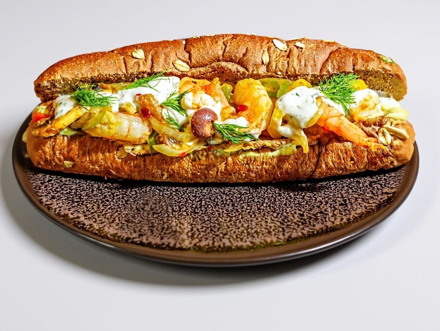 Grilled shrimp sandwich