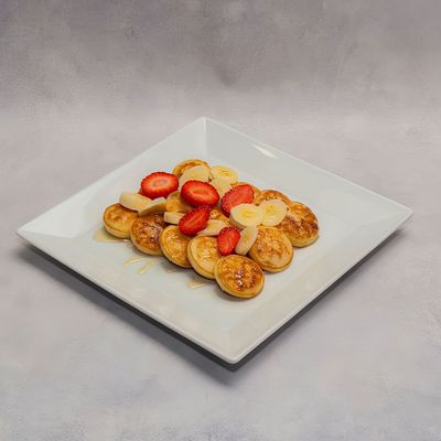 Mini Pancake Honey With Fruits