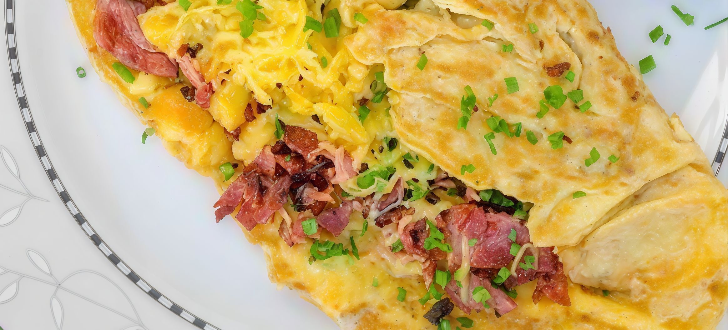 Omelette patty mix cheese and pastrami