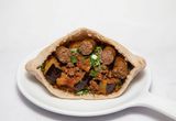 Moussaka with Sausage Sandwich