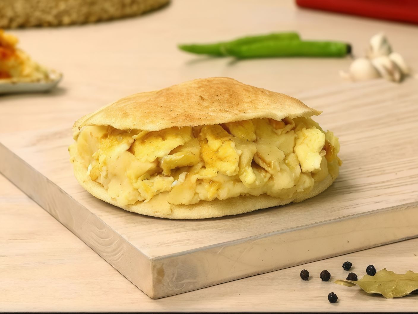Potato Puree With Fried Egg Sandwich