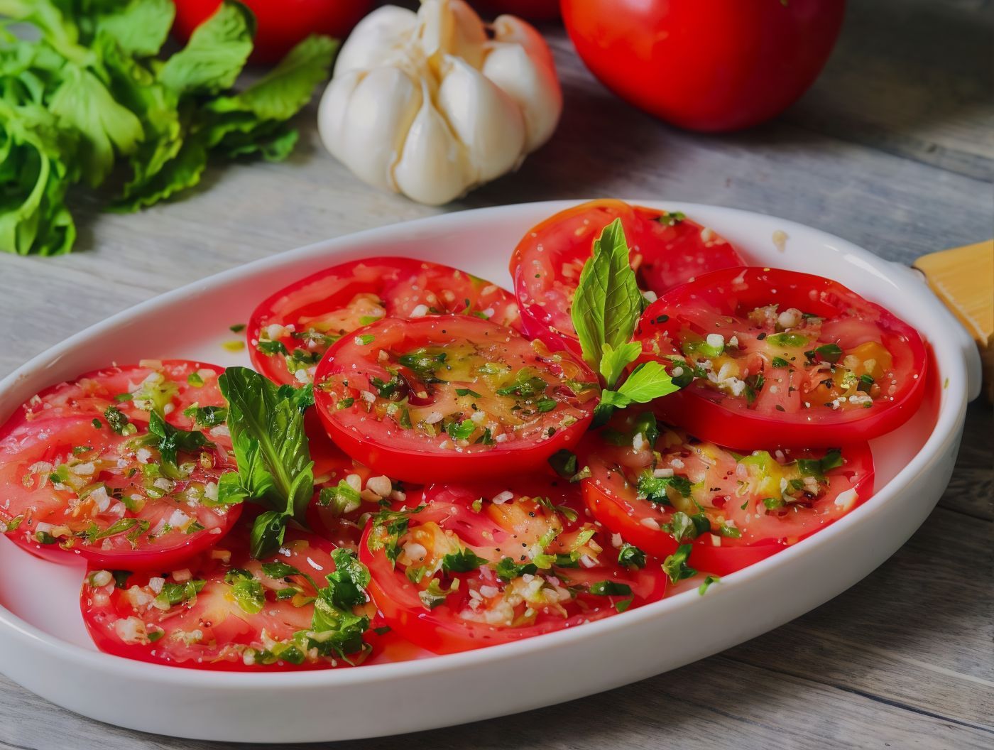 Marinated tomatoes