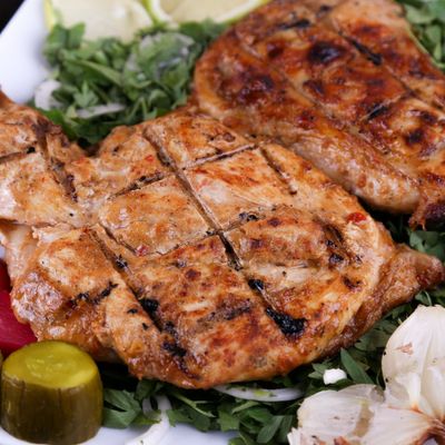 Half Chicken On Plain Charcoal