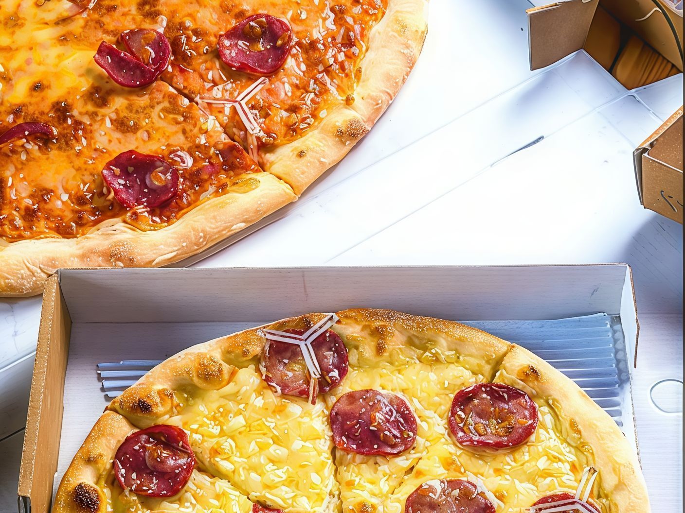 Mix Oriental Sausage And Pastrami Pizza