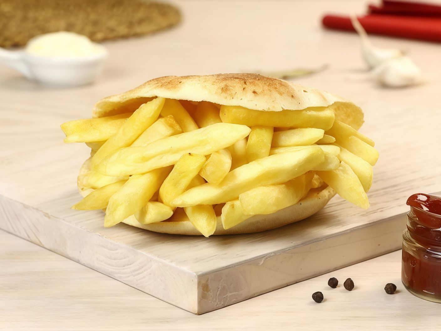 Finger potatoes sandwich