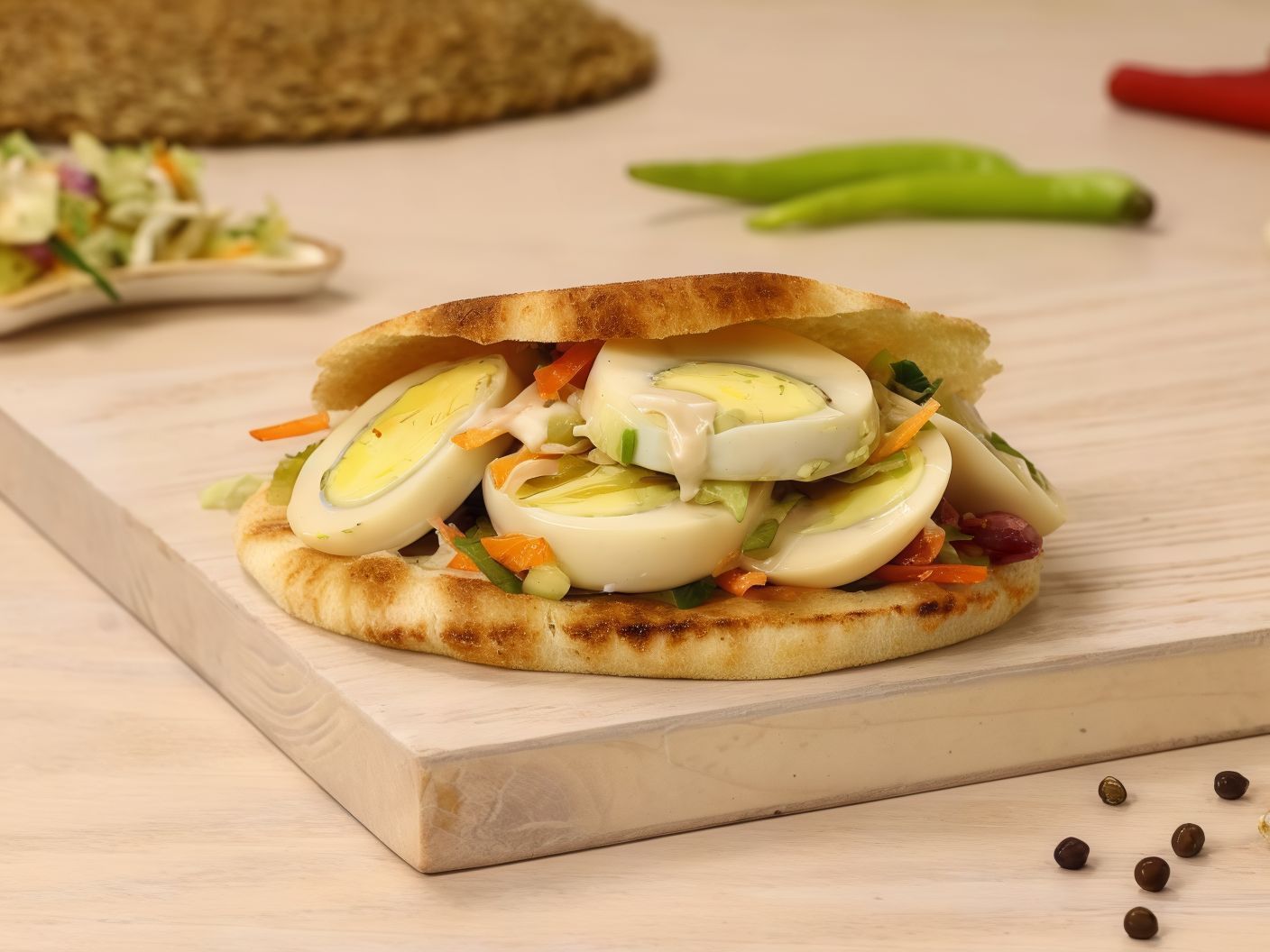 Boiled Eggs sandwich