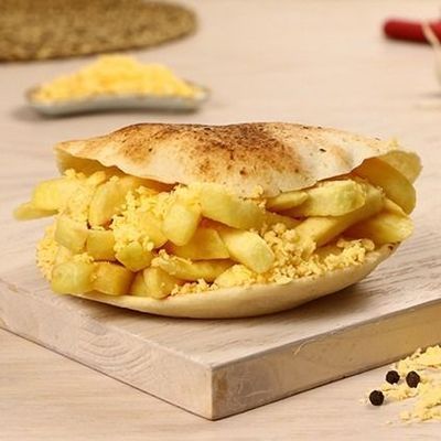 Potato with Roumi cheese sandwich