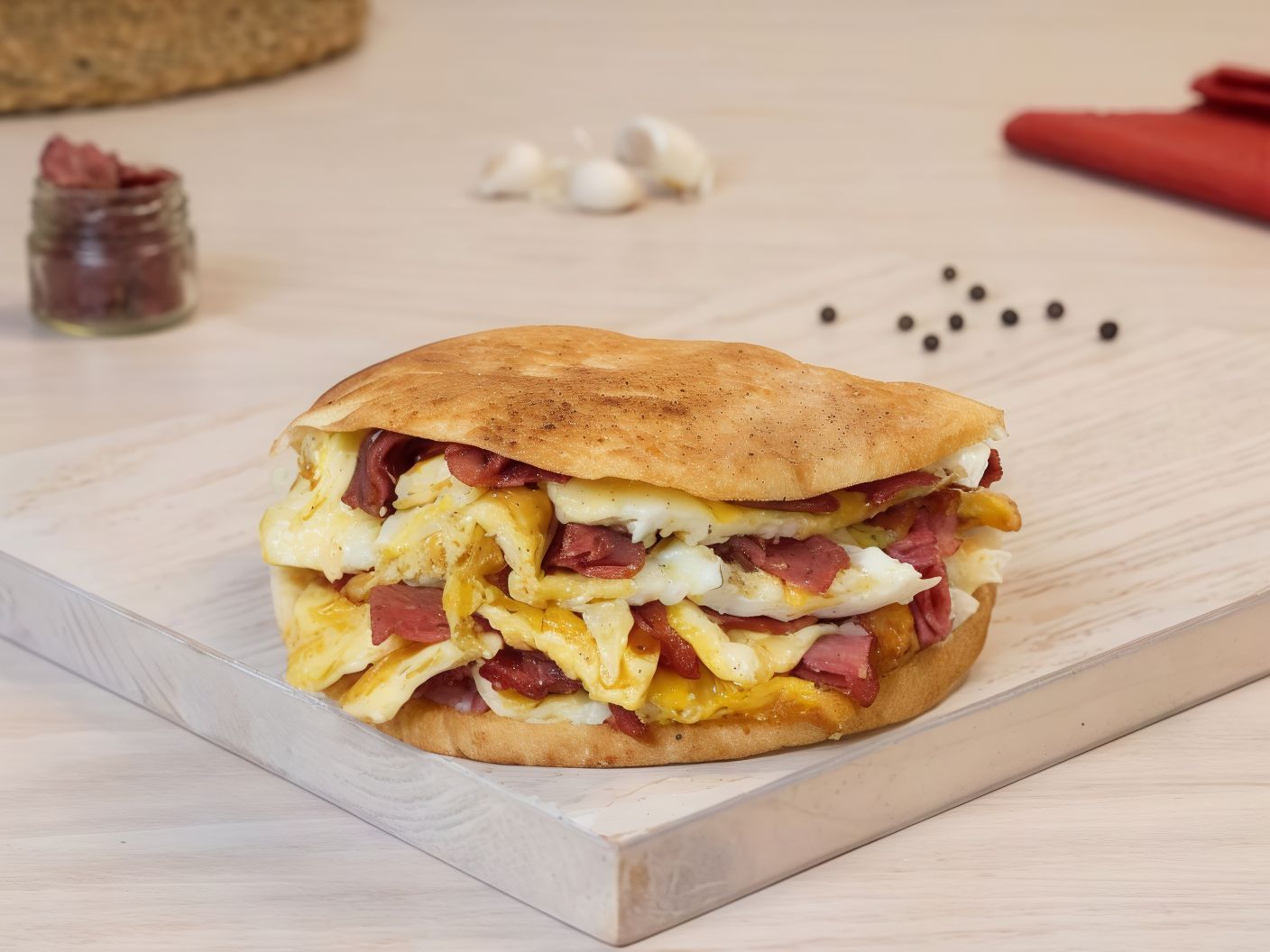 Egg with Basturma Sandwich