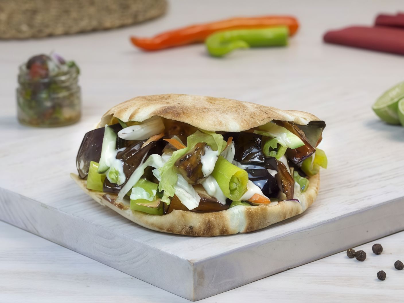 Eggplant sandwich