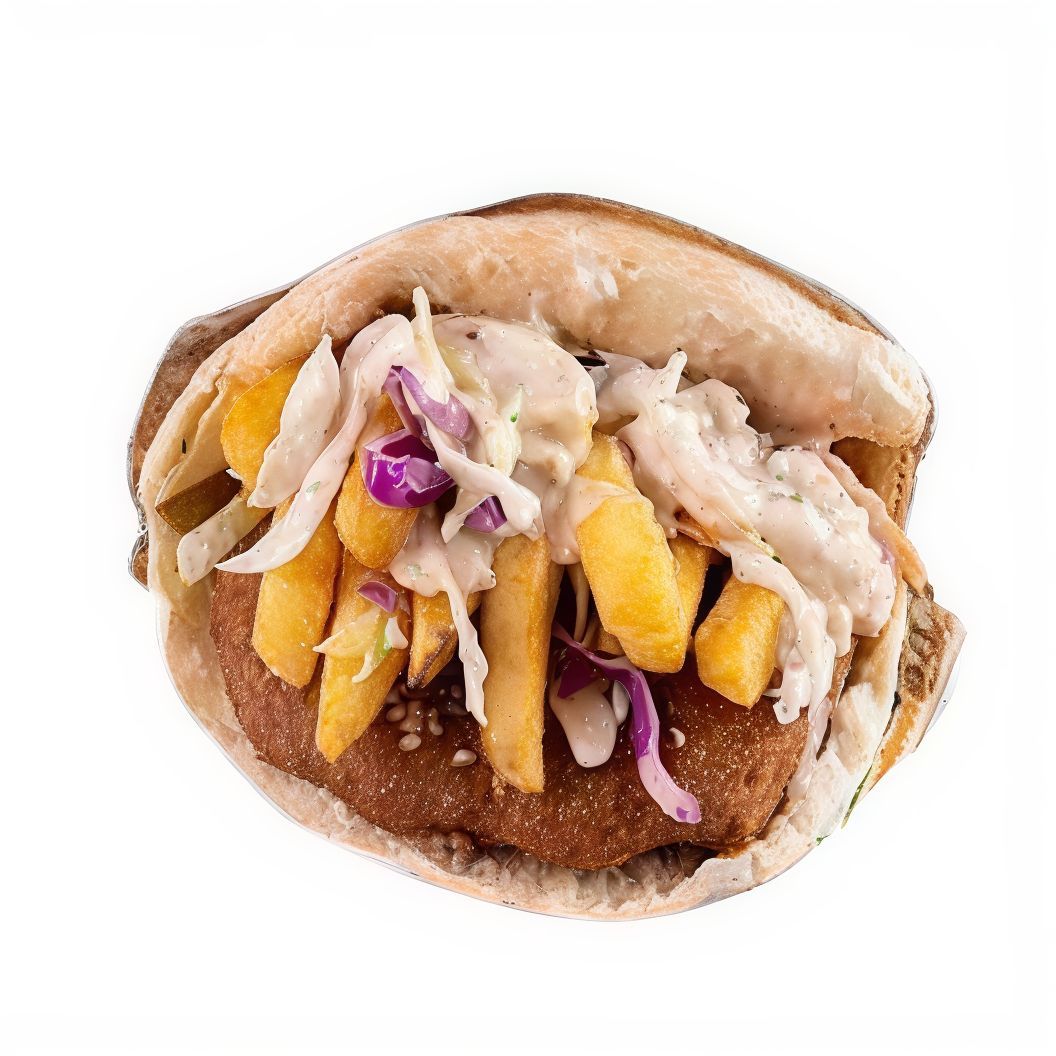 Taamia With French Fries Sandwich