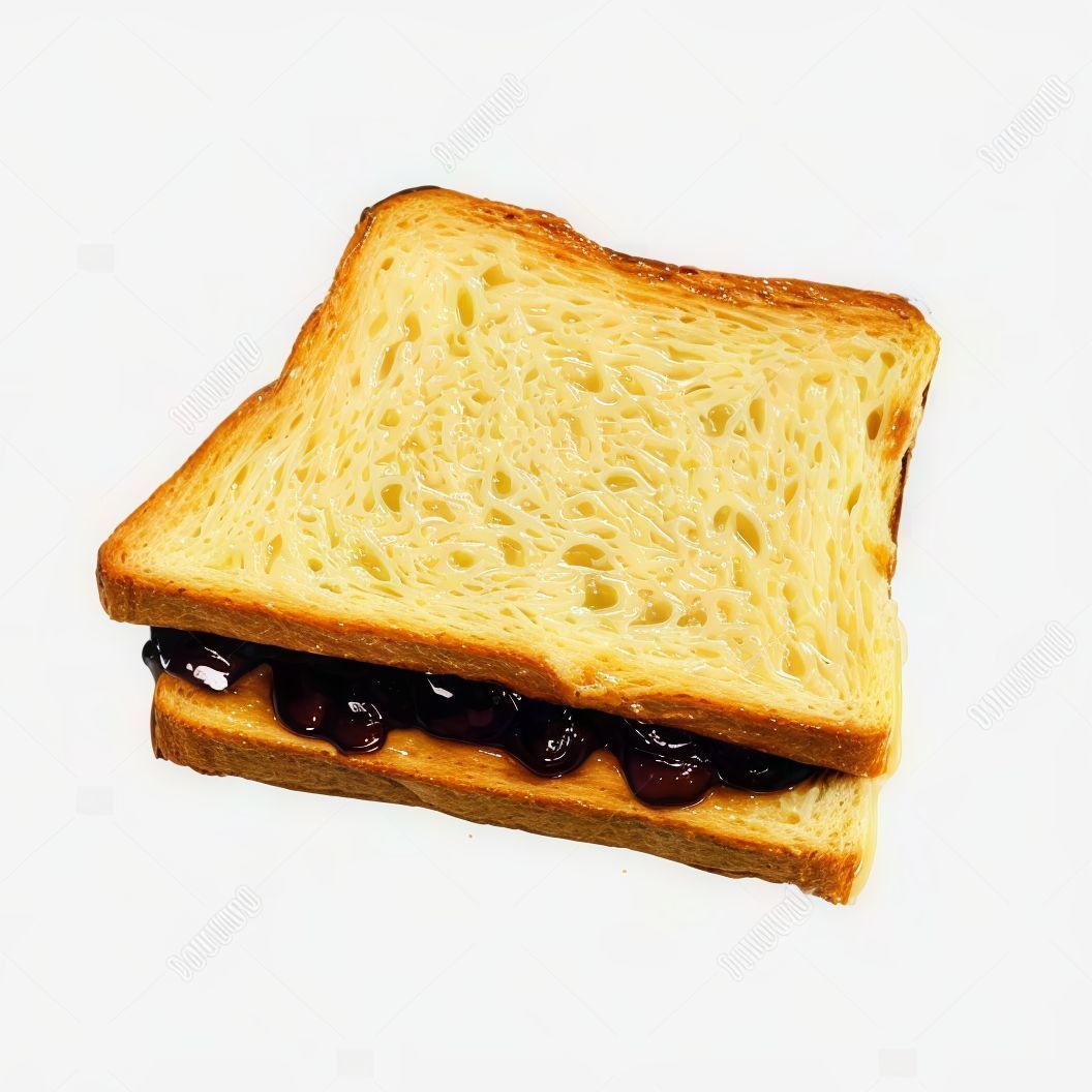 Jam With Honey And Chocolate Sandwich