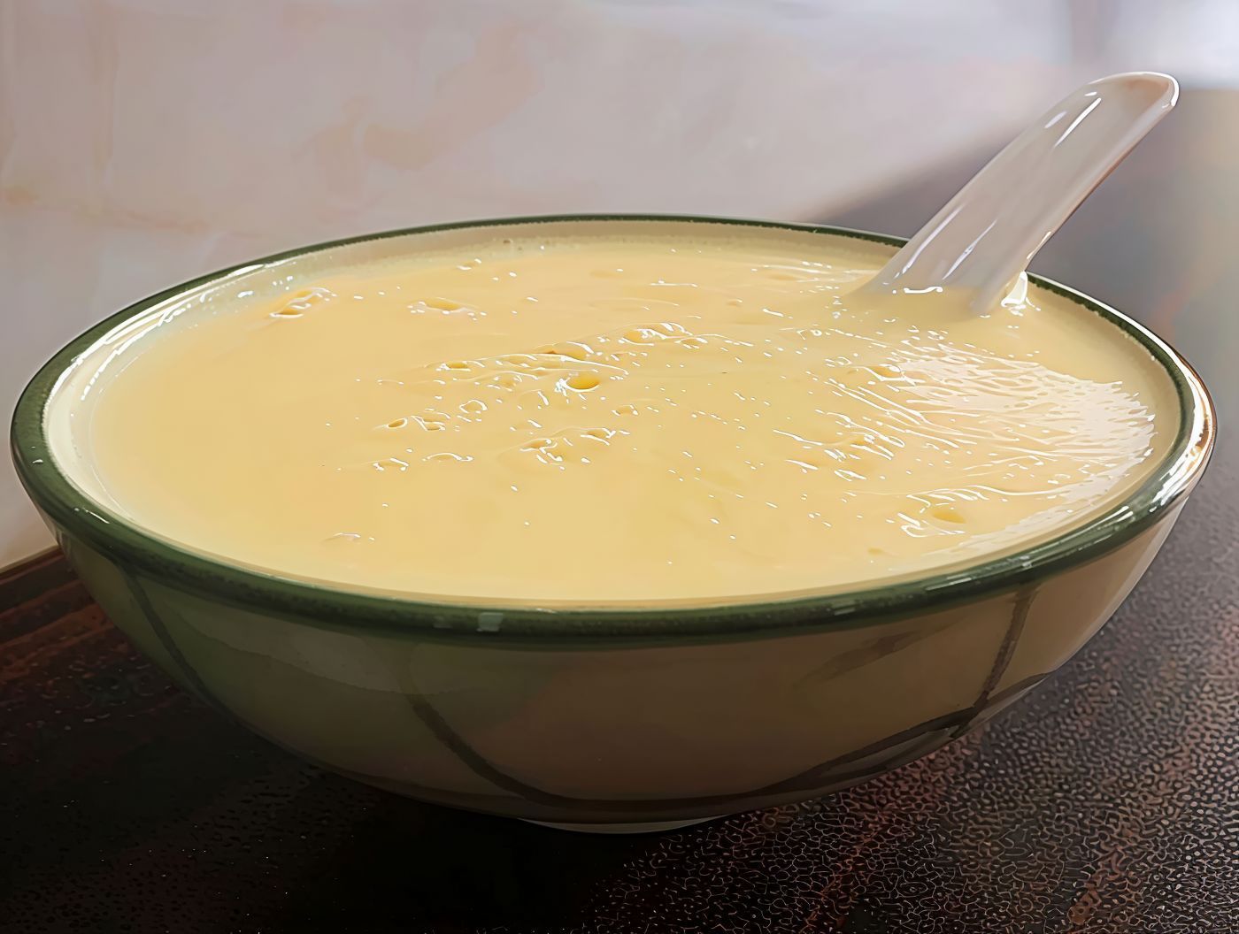 Scoop Of White Chocolate Sauce