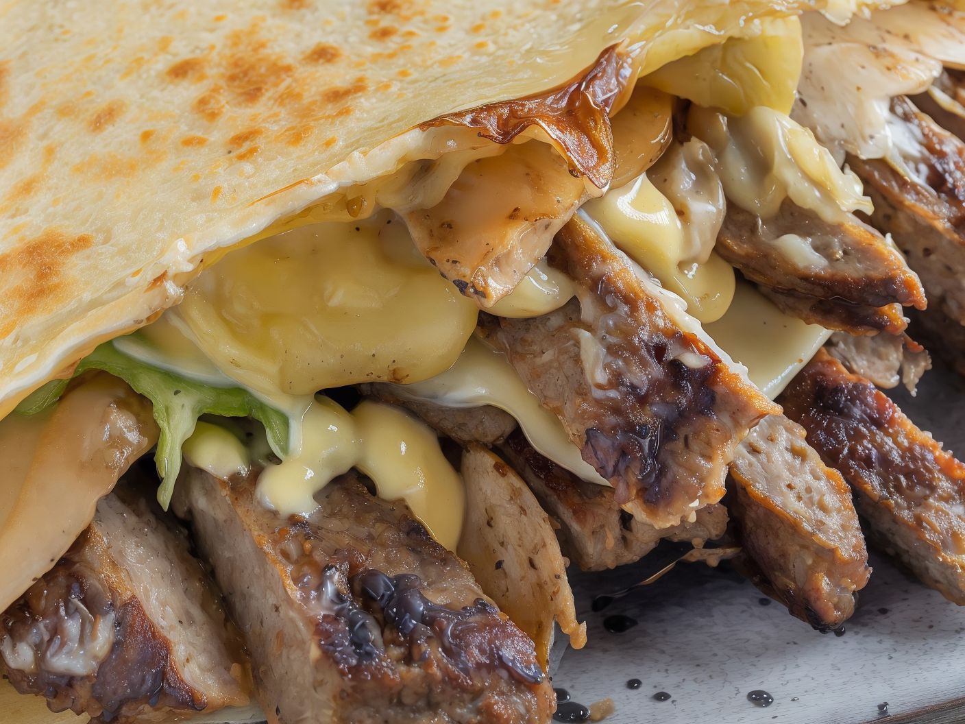 Burger With Mushroom Crepe