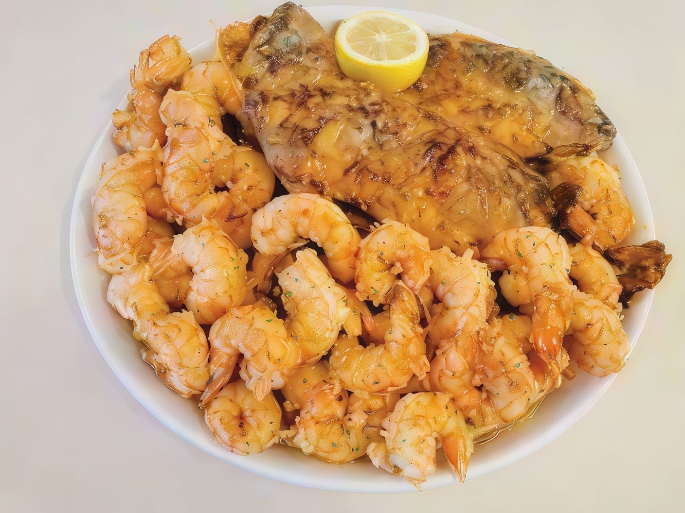 1/4 mix shrimp and fillet