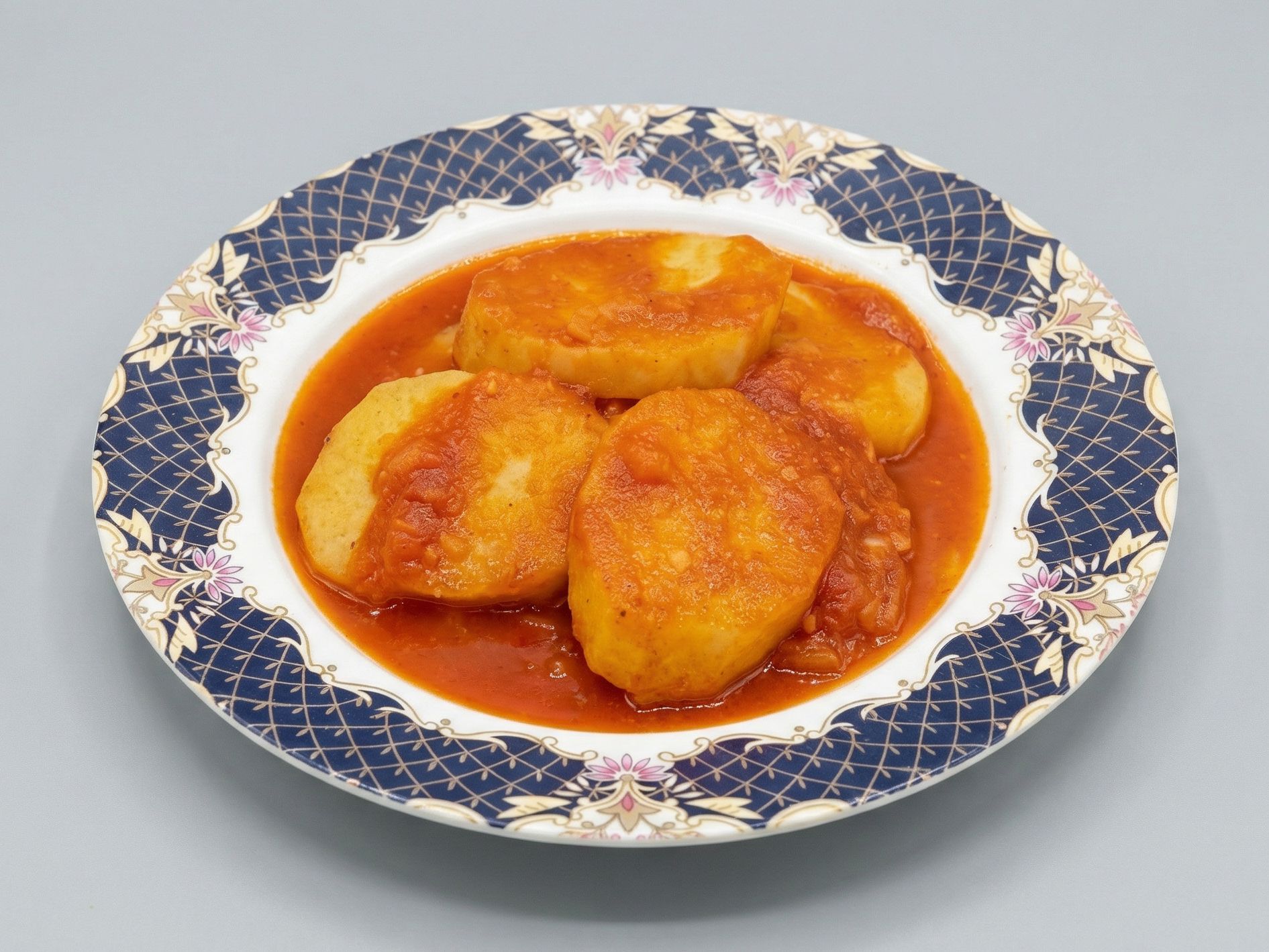 Potato Cooked in Red Puree