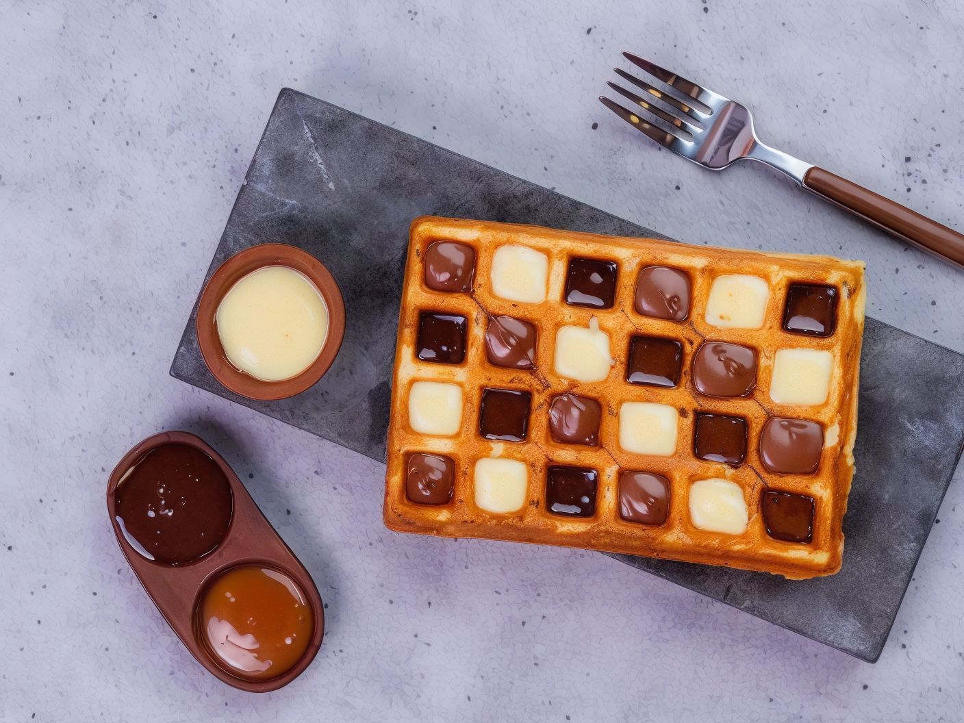 Triple Chocolate Waffle