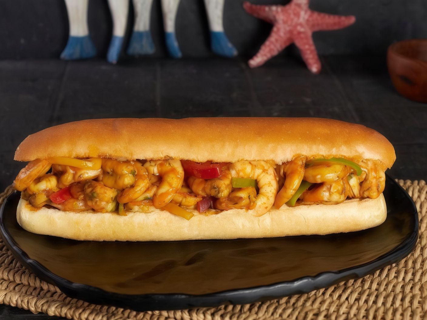 Mix Seafood Fajita Sandwich