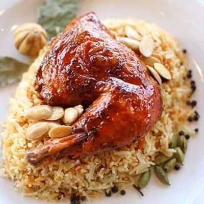 1/4 chicken with rice meal