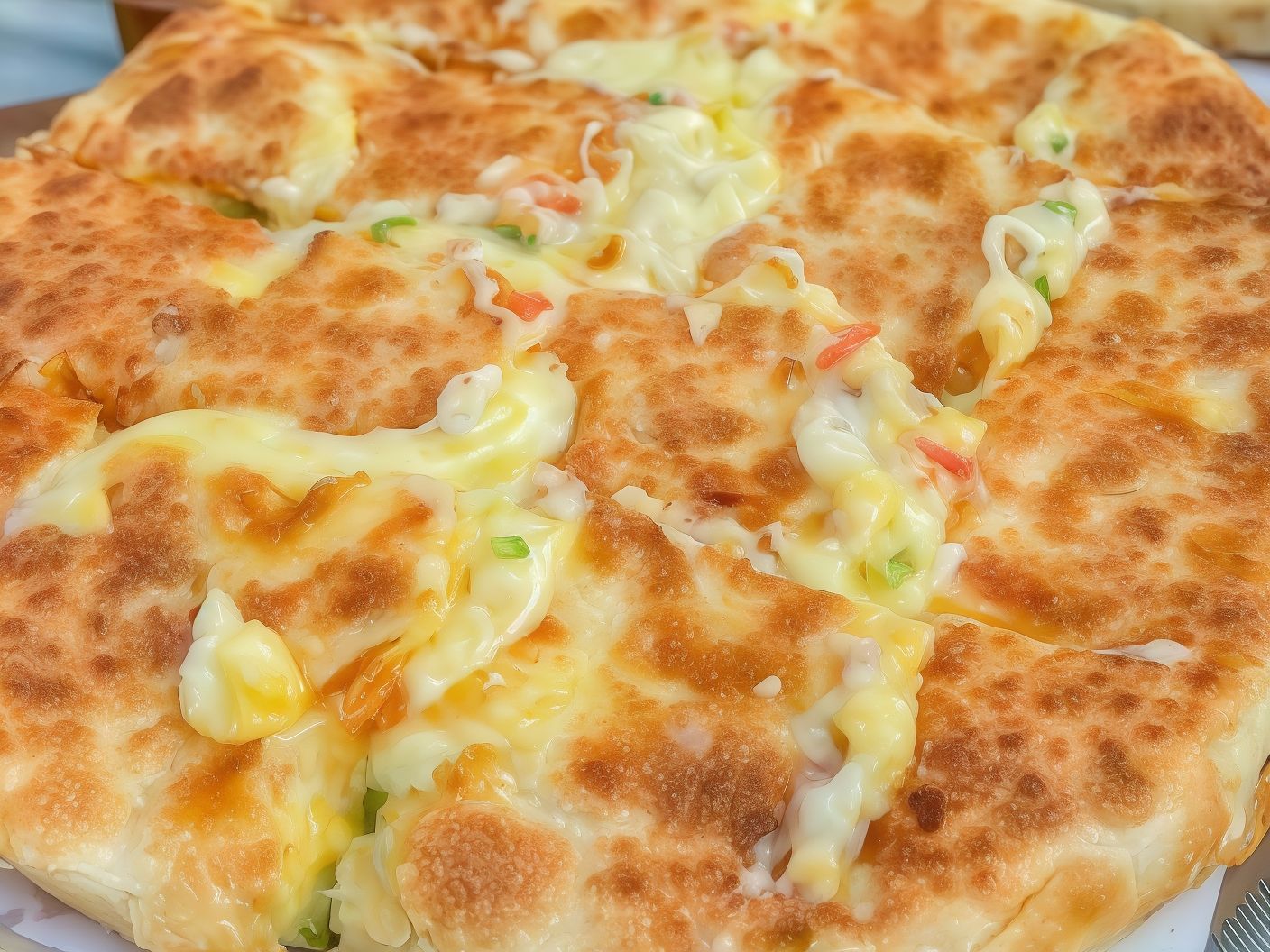 Large mixed cheese pie