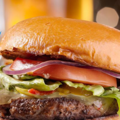 Beef burger sandwich