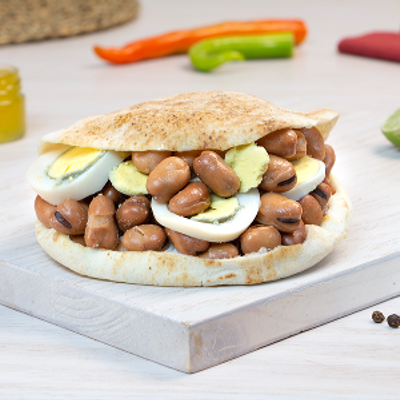 Foul With Boiled Eggs Sandwich
