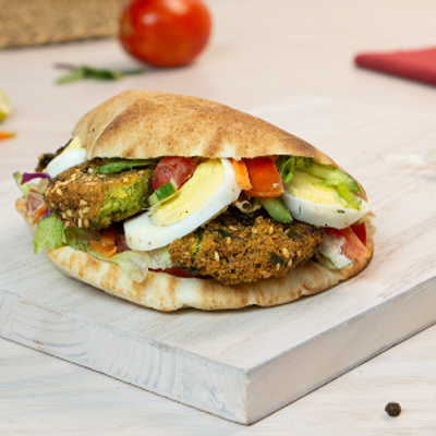 Taamia With Boilled Eggs Sandwich