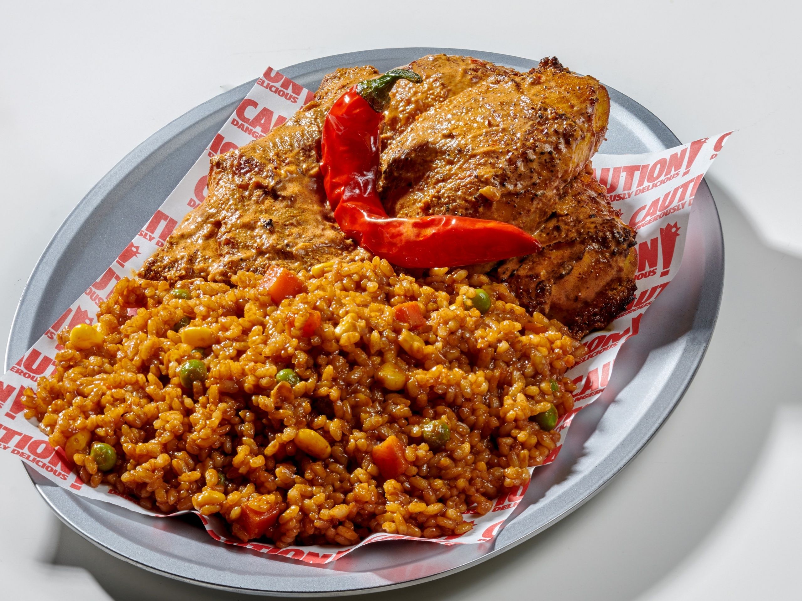 Whole Chicken Mexican Sauce, Served with Mexican Rice