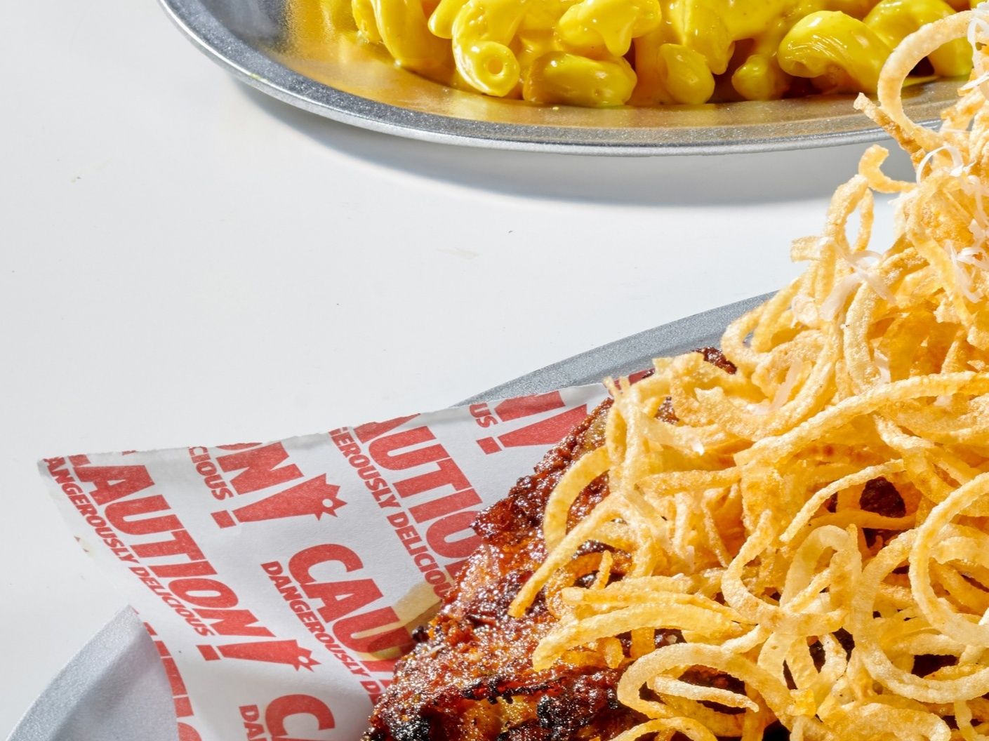 1/2 Chicken Honey Truffle Shoestring fries, served with Mac & cheese