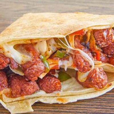 Baladi sausage crepe