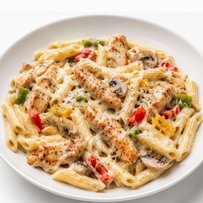 Chicken Pasta with White Sauce