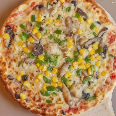Vegetable pizza Manoucheh