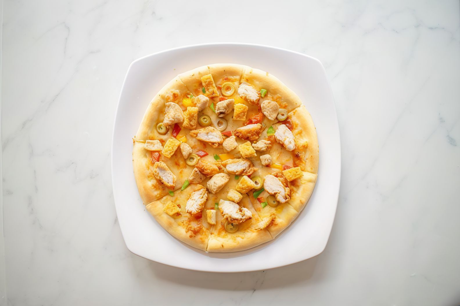 Fried Chicken Pizza