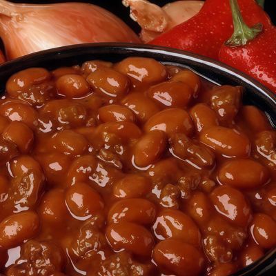 Bean casserole with hot oil